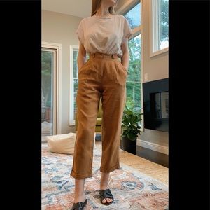 Vintage linen high waisted pants